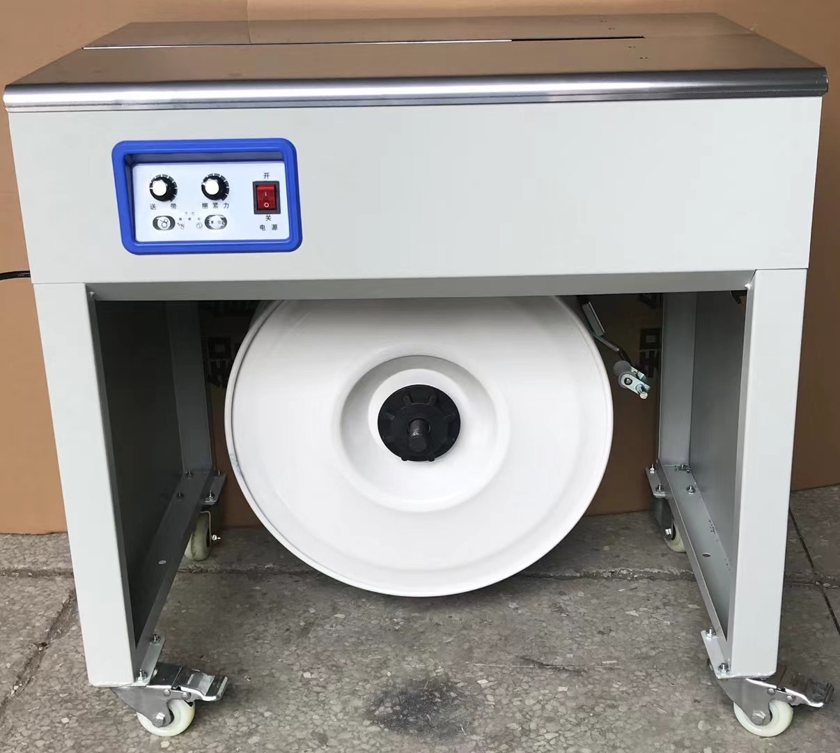 半自动桌面打包机-电子捆包机-重庆文化用品捆扎机