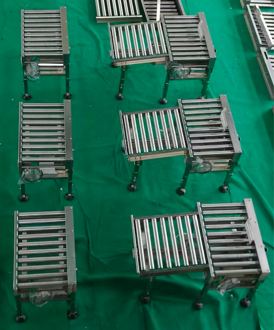 动力斜滚筒输送机-旋转台输送机-云南斜坡皮带机